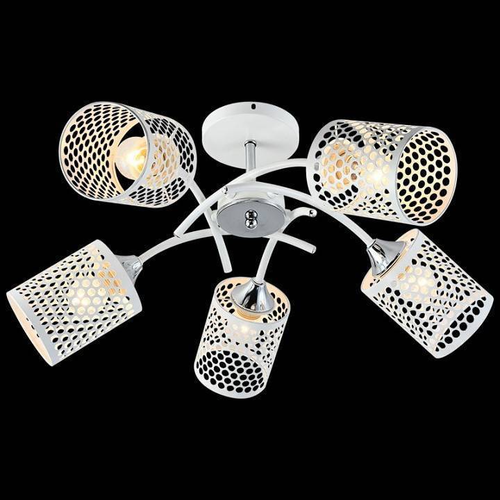 Люстра на штанге Reluce 5 ламп WH+CR 01332-0.3-05 WH+CR