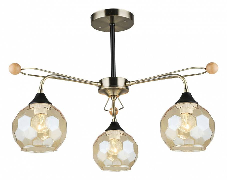 Люстра на штанге Reluce 02018 3 лампы 02018-0.3-03 AB+BK