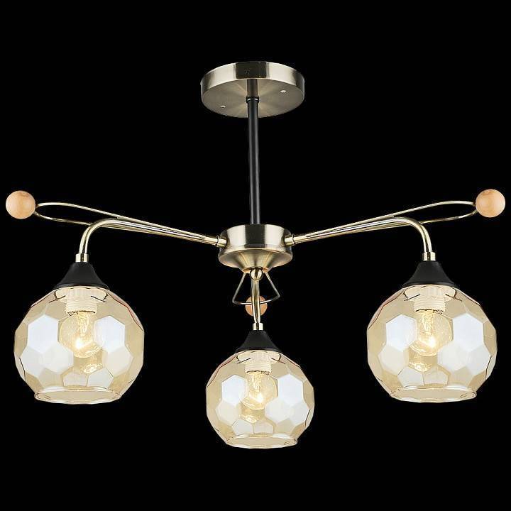 Люстра на штанге Reluce 02018 3 лампы 02018-0.3-03 AB+BK