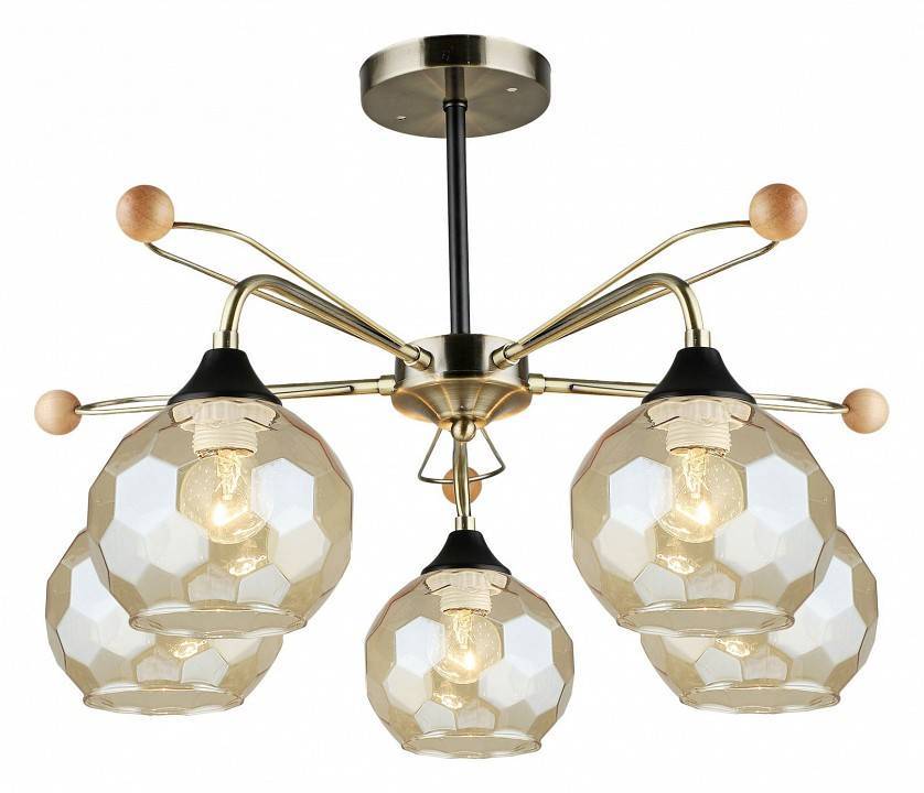 Люстра на штанге Reluce 02018 5 ламп 02018-0.3-05 AB+BK