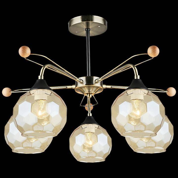 Люстра на штанге Reluce 02018 5 ламп 02018-0.3-05 AB+BK