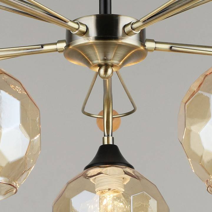 Люстра на штанге Reluce 02018 5 ламп 02018-0.3-05 AB+BK