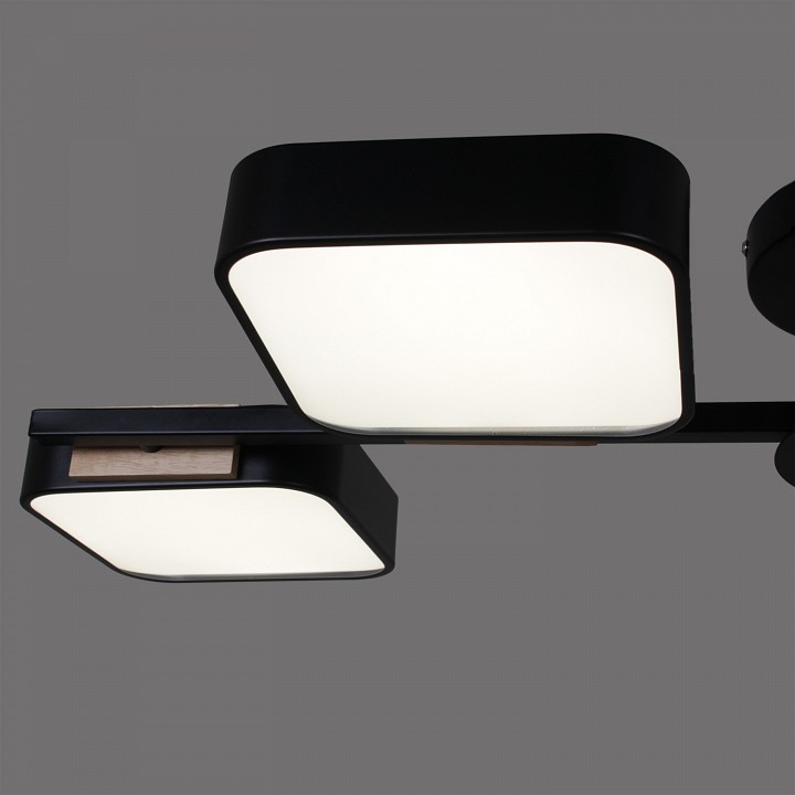 Люстра на штанге De Markt 03361-0.3-04 4 лампы черный дерево 03361-0.3-04 BK+WOOD