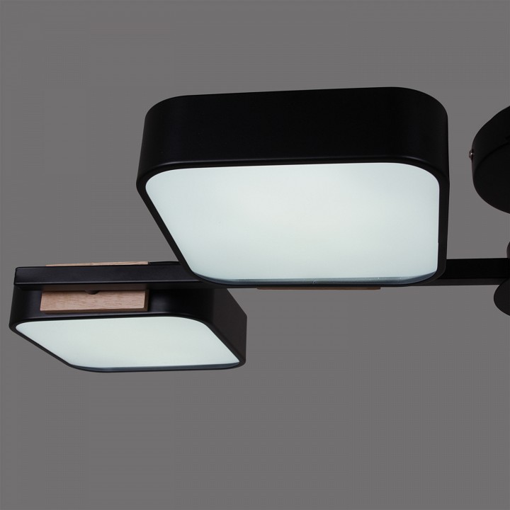 Люстра на штанге De Markt 03361-0.3-04 4 лампы черный дерево 03361-0.3-04 BK+WOOD