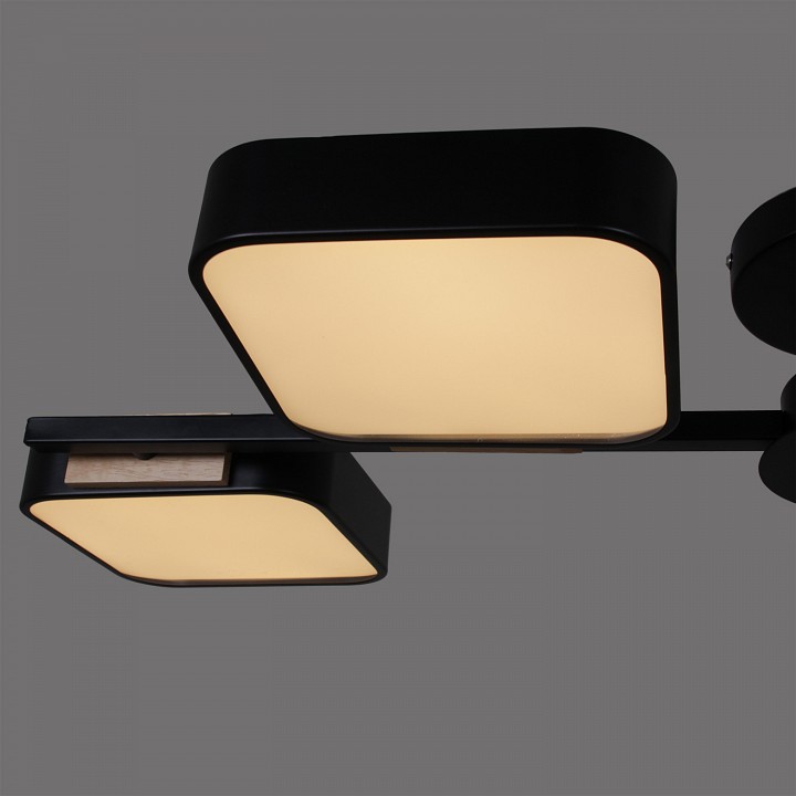 Люстра на штанге De Markt 03361-0.3-04 4 лампы черный дерево 03361-0.3-04 BK+WOOD