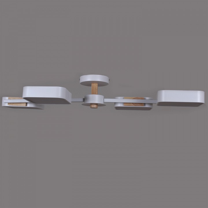 Люстра на штанге De Markt 03361-0.3-04 4 лампы белый дерево 03361-0.3-04 WH+WOOD