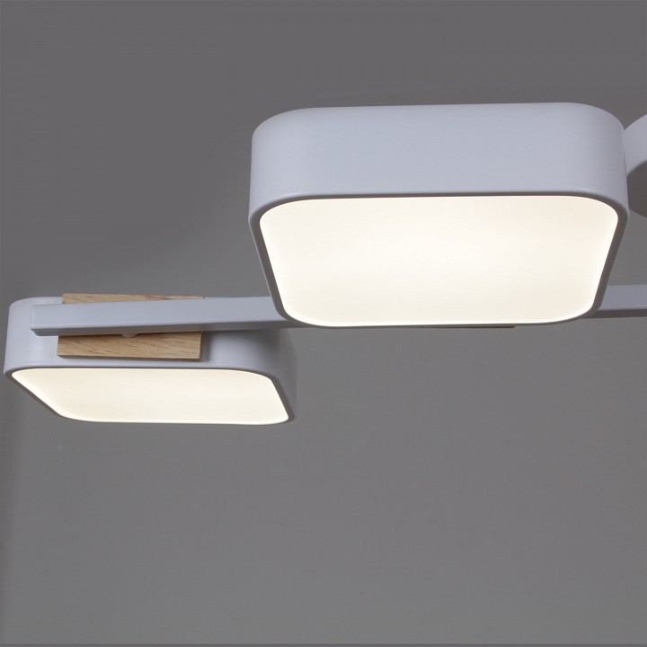 Люстра на штанге De Markt 03361-0.3-04 4 лампы белый дерево 03361-0.3-04 WH+WOOD