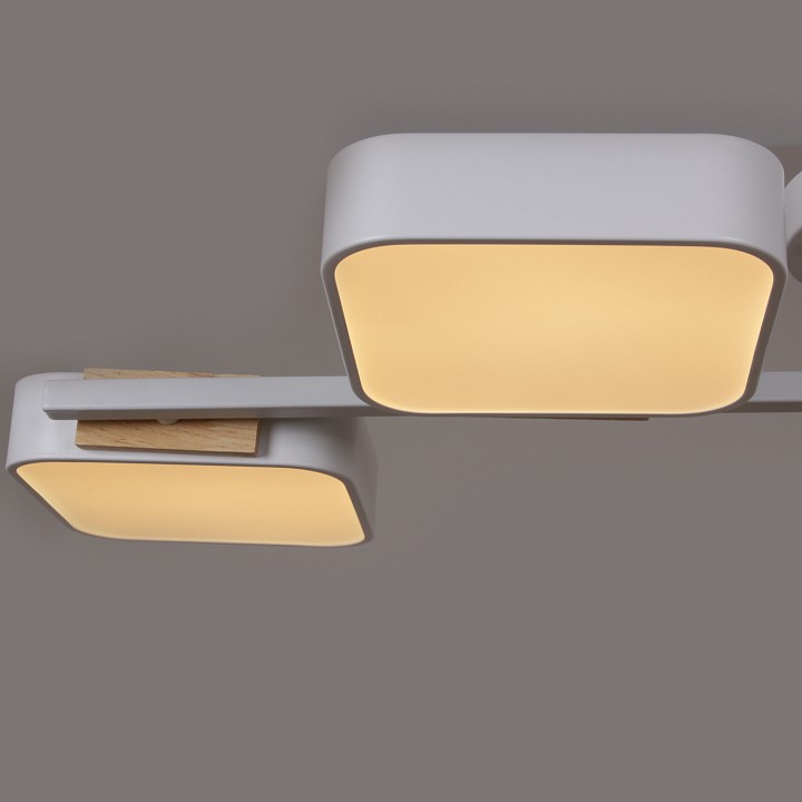 Люстра на штанге De Markt 03361-0.3-04 4 лампы белый дерево 03361-0.3-04 WH+WOOD