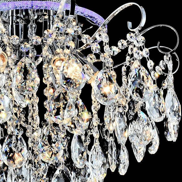 Потолочная люстра Reluce 04021 6 ламп хром RGB 04021-0.3-06 CR+RGB