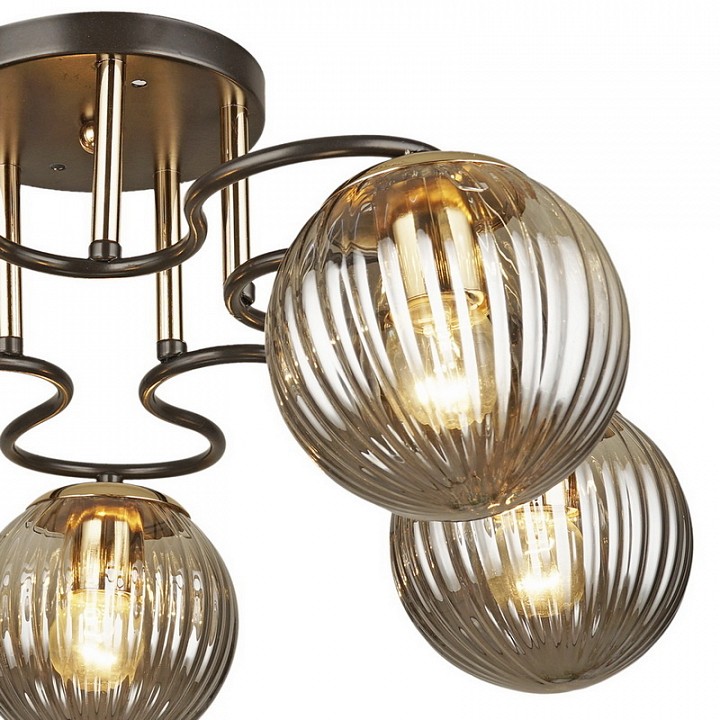 Люстра на штанге De Markt 04204-0.3-05 5xE27 кофе/золото 04204-0.3-05 COFFEE+FGD