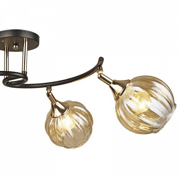 Потолочная люстра Reluce 04236 4 лампы черная с золотом 04236-0.3-04 BK+FGD