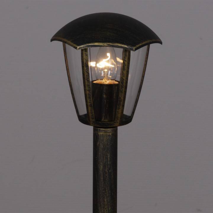 Уличный светильник Reluce 08304-0.7-001SJ 0.8 м черный с золотом 08304-0.7-001SJ 0,8m BKG