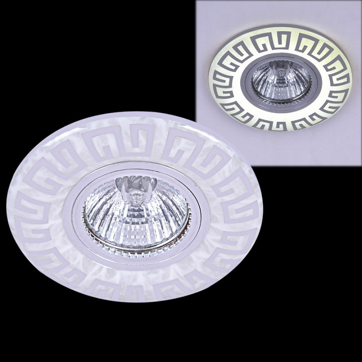 Встраиваемый светильник 09504-9.0-001MN MR16+LED3W WH/CR