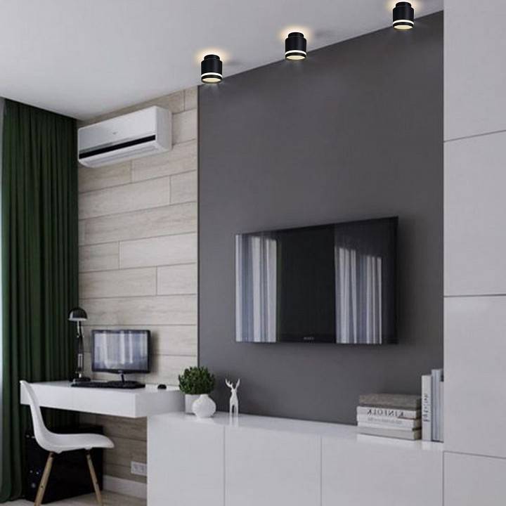 Накладной светильник Reluce Technical 53001 53001-9.5-001IL GX53+LED3W BK