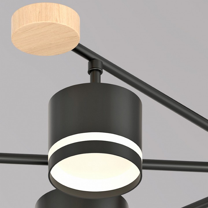 Люстра на штанге 78730 78730-0.3-08 GX53 BK+WOOD