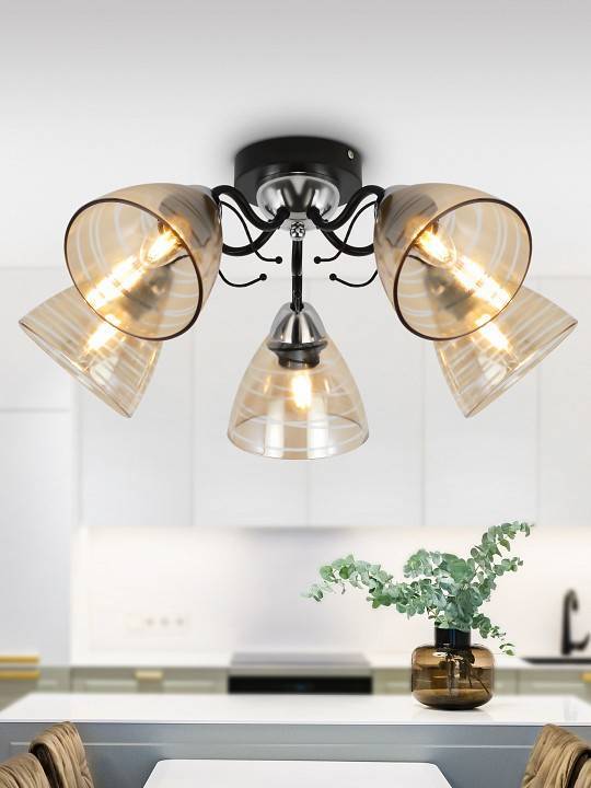 Потолочная люстра Rivoli Friederike 5хE27 40 Вт Б0050317