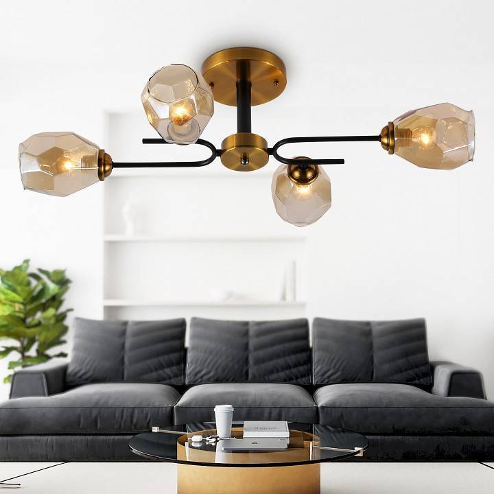 Люстра на штанге Rivoli Melanthe 4хE14 40 Вт Б0054852