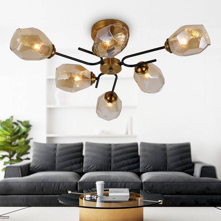 Люстра на штанге Rivoli Melanthe 6хE14 40 Вт Б0054853