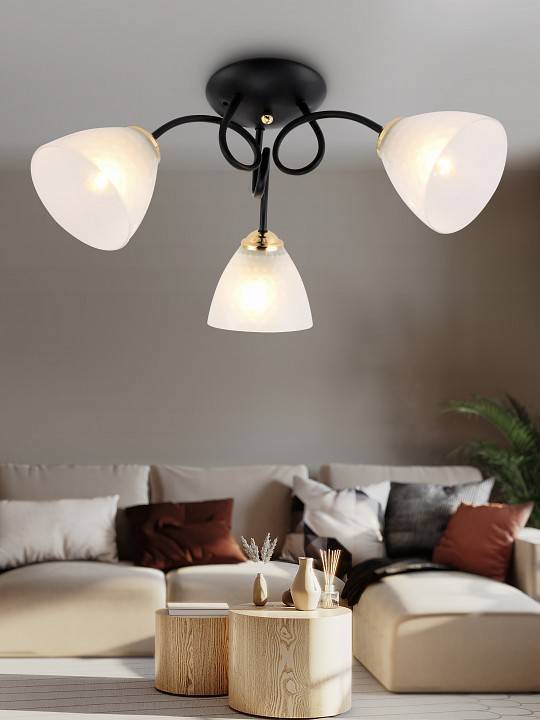 Потолочная люстра Rivoli Luiza 3хE27 60 Вт Б0054903