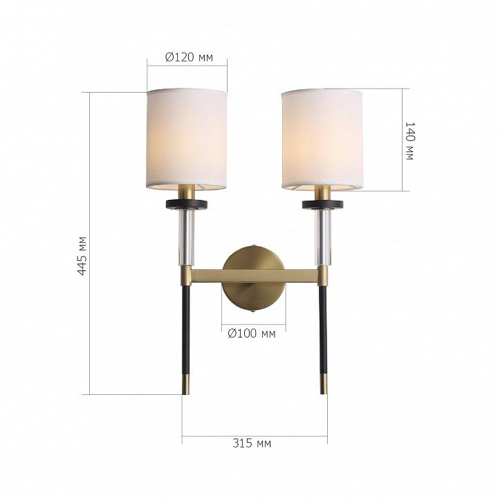 Бра ST-Luce BLACK+BRASS SL1404.301.02
