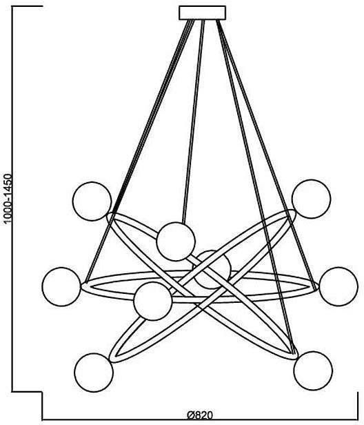 Подвесная люстра ST-Luce Rialto 9 ламп E14 SL1508.203.09