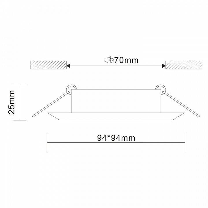 Встраиваемый светильник ST-Luce Ovasis ST204.408.01
