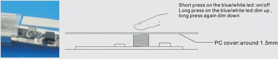 Микродиммер сенсорный для профилей с проводом SWG Мини-диммеры SR-2901S