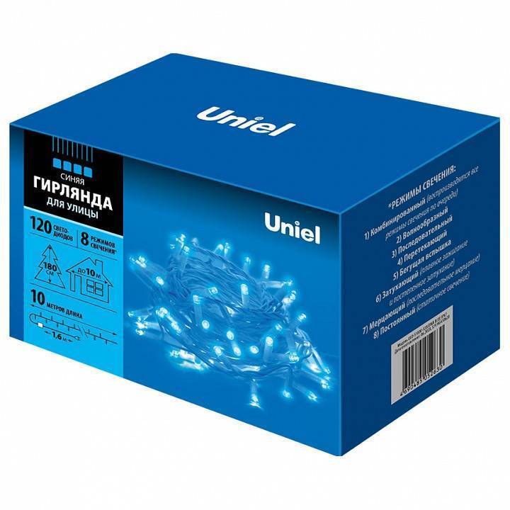 Гирлянда Нить Uniel ULD-S1000-120 10 м 120 LED IP20 теплый белый 07926