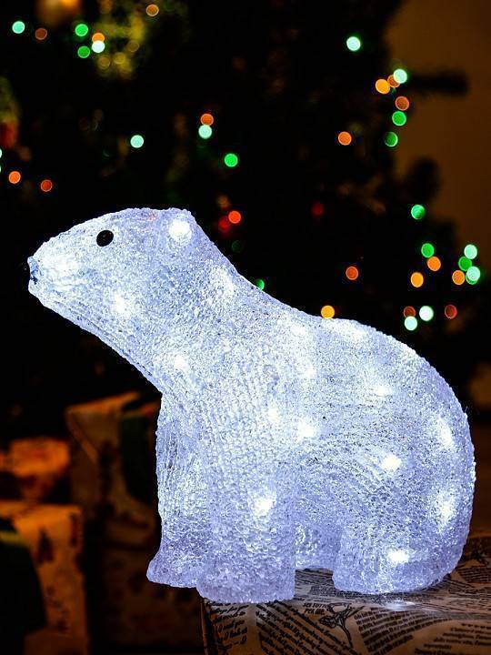 Зверь световой Uniel Белый медведь 11037