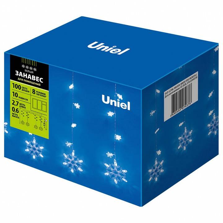 Гирлянда-занавес Uniel ULD-M3010-240/DTA WHITE IP20 Снегопад 11129