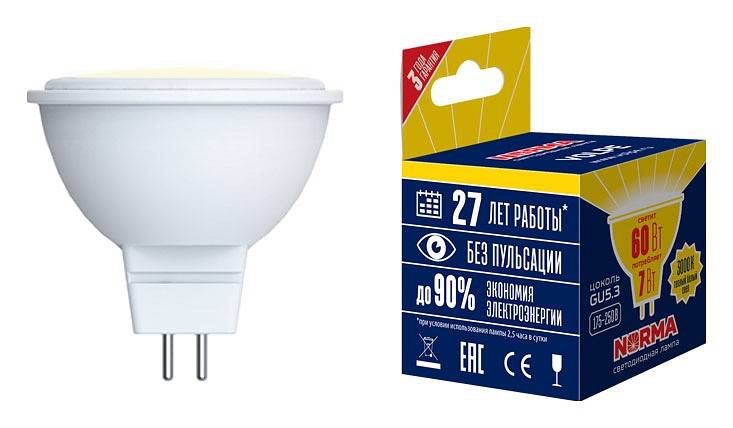 Лампа светодиодная Volpe GU5.3 10 Вт 3000 K UL-00003843