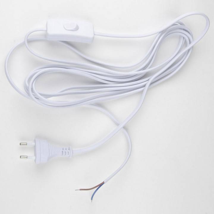 Сетевой провод с выключателем Uniel UCX-C12/01A 1.5 м белый UL-00007236