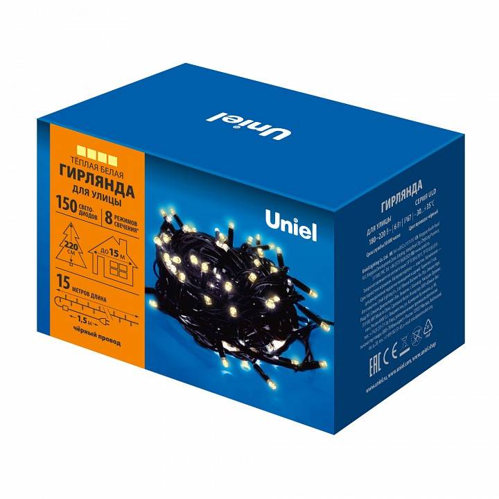 Гирлянда Супернить Uniel ULD-S1000/100 DTA 100 м 1000 LED мультиколор UL-00008410