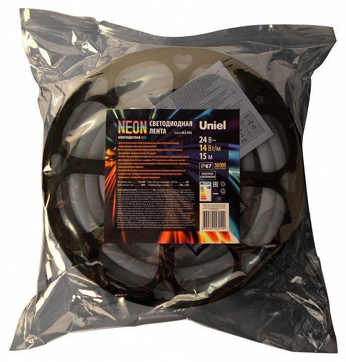 Лента светодиодная гибкий неон Uniel ULS-N12 12В 9.6 Вт/м IP67 4000K UL-00009106