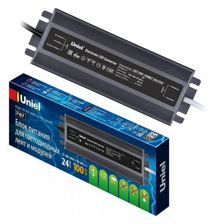 Блок питания с проводом Uniel UET-VAF UL-00009367