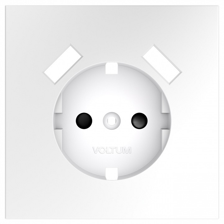 Накладка для розетки с заземлением и со шторками и 2хUSB type A Voltum S70 VLS000902