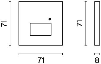 Накладка для заглушки для поста с подсветкой и с датчиком Voltum S70 VLS002408