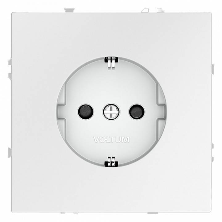 Розетка с заземлением и со шторкой, без рамки Voltum S70 VLS040202