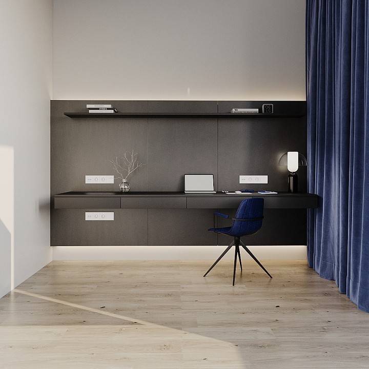 Розетка с заземлением и со шторкой, без рамки Voltum S70 VLS040202