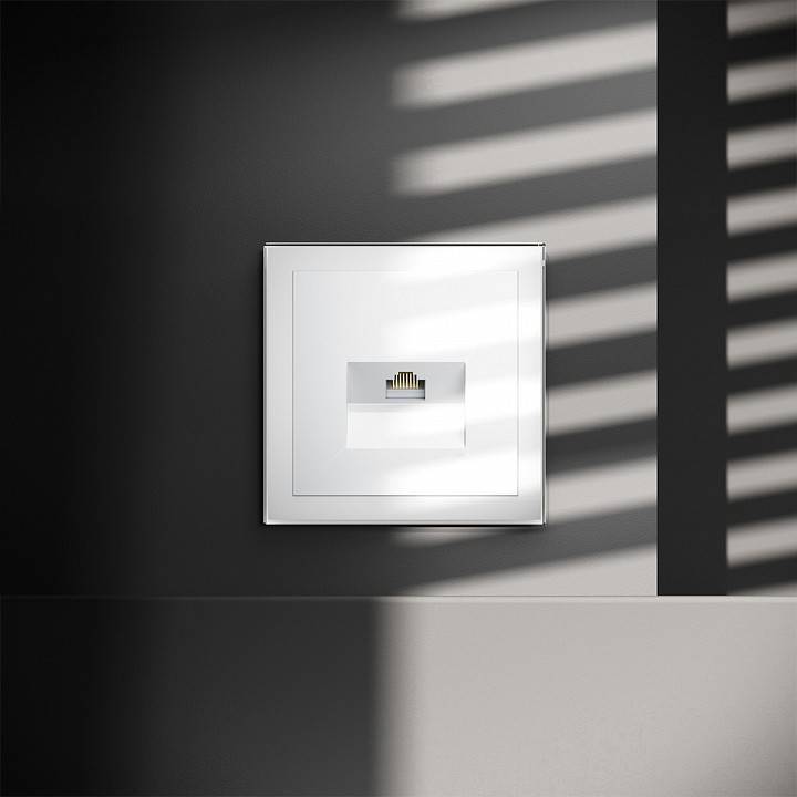 Розетка Ethernet RJ-45 без рамки Voltum S70 VLS060101