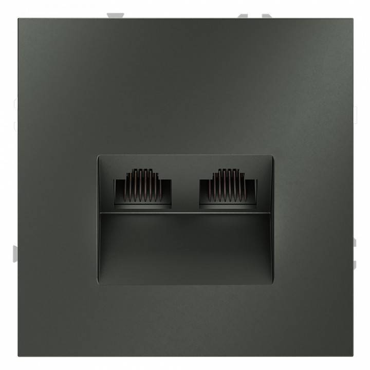 Розетка двойная Ethernet RJ-45 без рамки Voltum S70 VLS060206