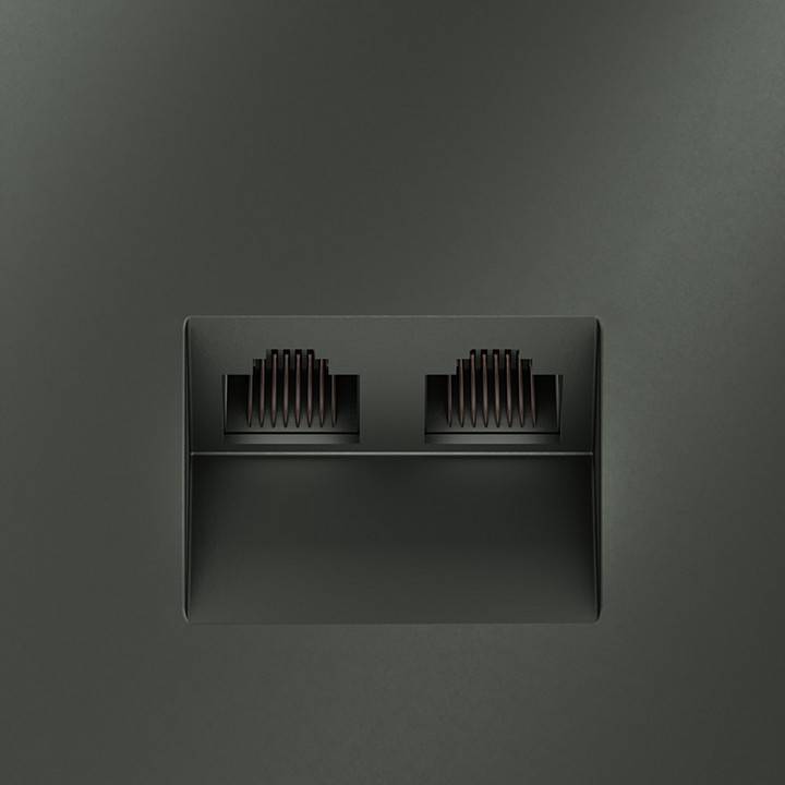 Розетка двойная Ethernet RJ-45 без рамки Voltum S70 VLS060206