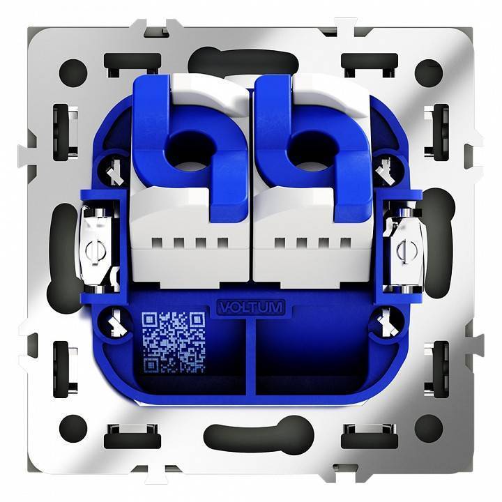Розетка двойная Ethernet RJ-45 без рамки Voltum S70 VLS060206