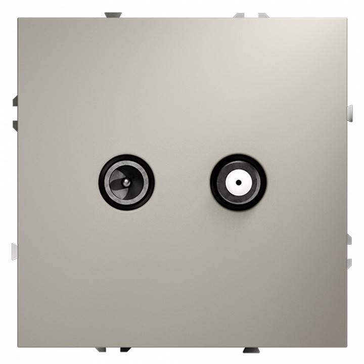 ТВ-розетка и SAT-розетка оконечная без рамки Voltum S70 VLS060403