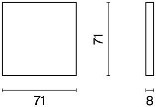 Клавиша для выключателя одноклавишного Voltum S70 METAL VLSM000112