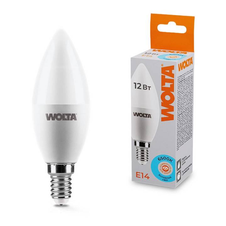 Лампа светодиодная Wolta  E14 12Вт 6500K 25WC12E14
