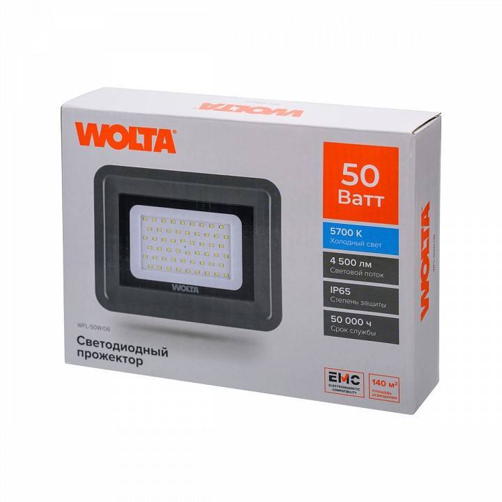 Настенно-потолочный прожектор Wolta WFL-50W WFL-50W/06