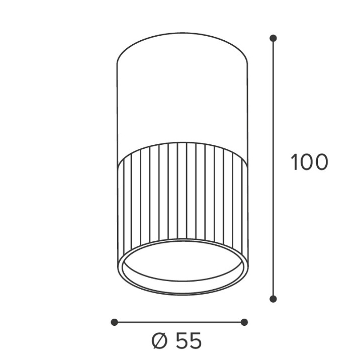 Накладной светильник Wolta DUO WSL-GU10/18B