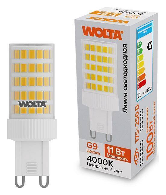Лампа светодиодная Wolta  G9 11Вт 4000K WSTD-JCD-11W4KG9-C