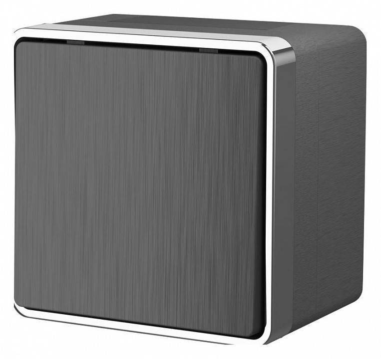 Выключатель одноклавишный влагозащищенный Werkel Gallant (графит рифленый) W5010204